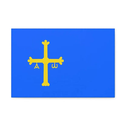 Flag of Asturias Spain - Canvas Wall Art 18″ x 12″ 1.25" - The Sticker Space
