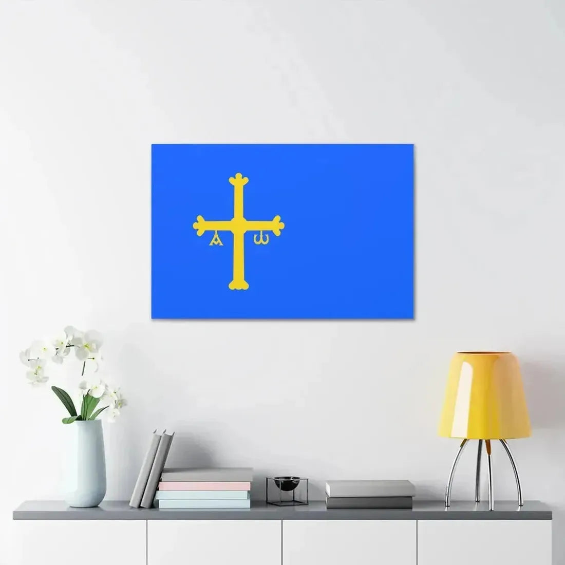 Flag of Asturias Spain - Canvas Wall Art - The Sticker Space
