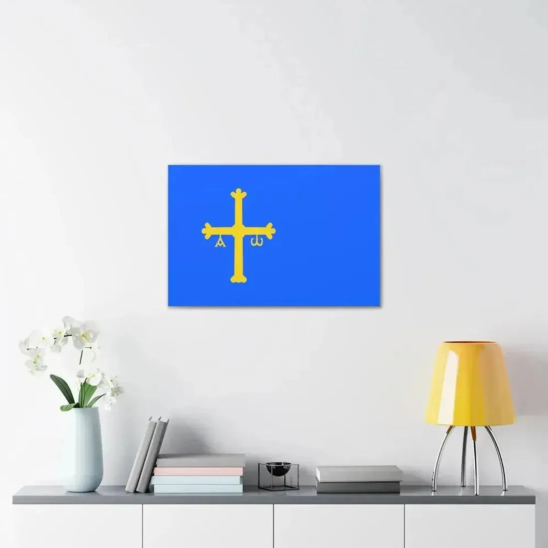Flag of Asturias Spain - Canvas Wall Art - The Sticker Space