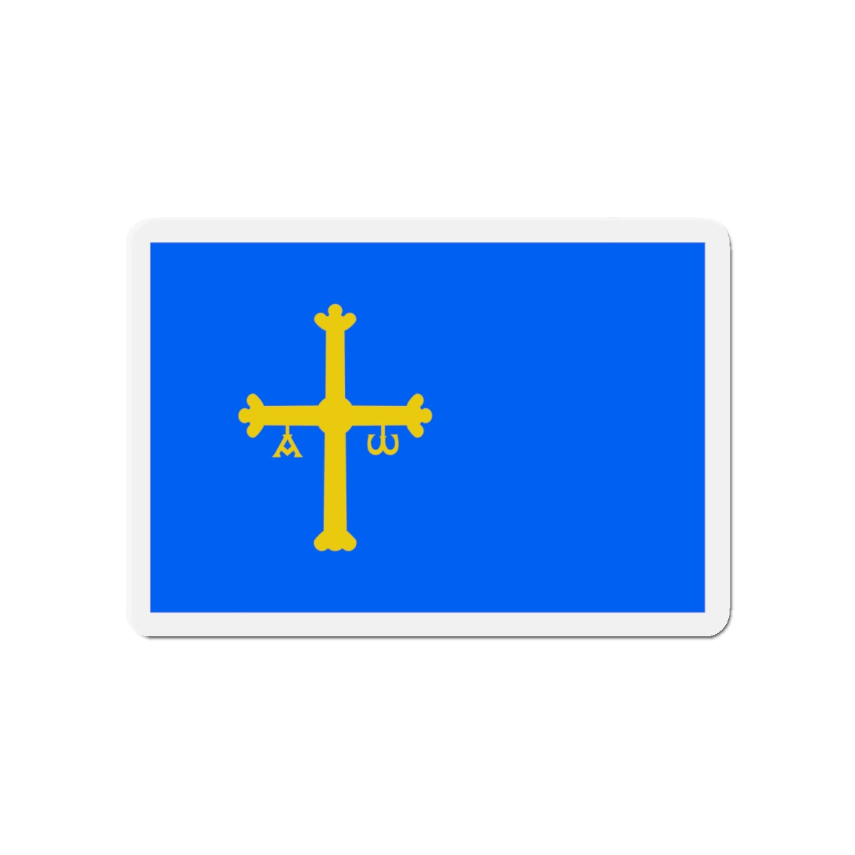 Flag of Asturias Spain - Die-Cut Magnet-4" x 4"-The Sticker Space