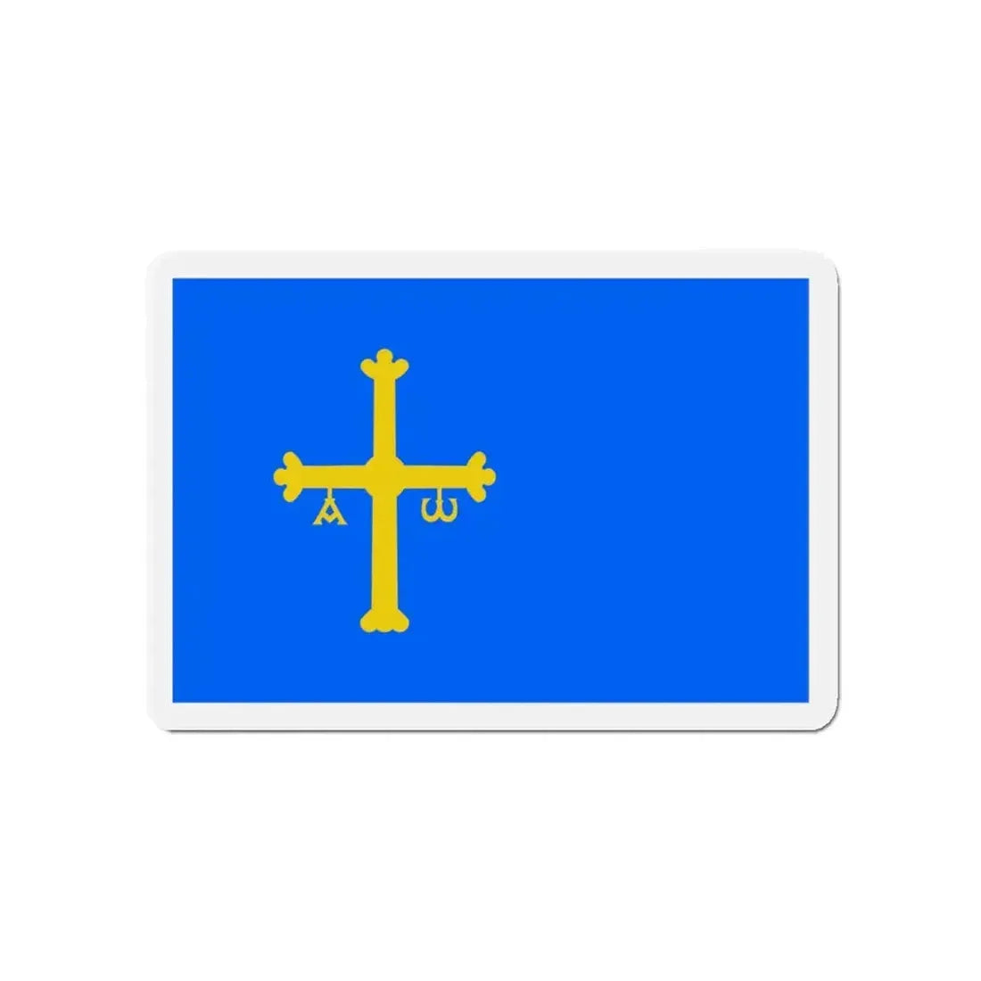 Flag of Asturias Spain - Refrigerator Magnet 4 Inch - The Sticker Space