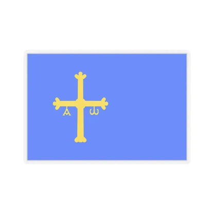 Flag of Asturias Spain - STICKER Vinyl Kiss-Cut Decal 2 Inch Transparent - The Sticker Space