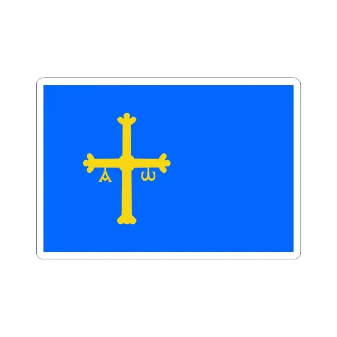 Flag of Asturias Spain - STICKER Vinyl Kiss-Cut Decal - The Sticker Space