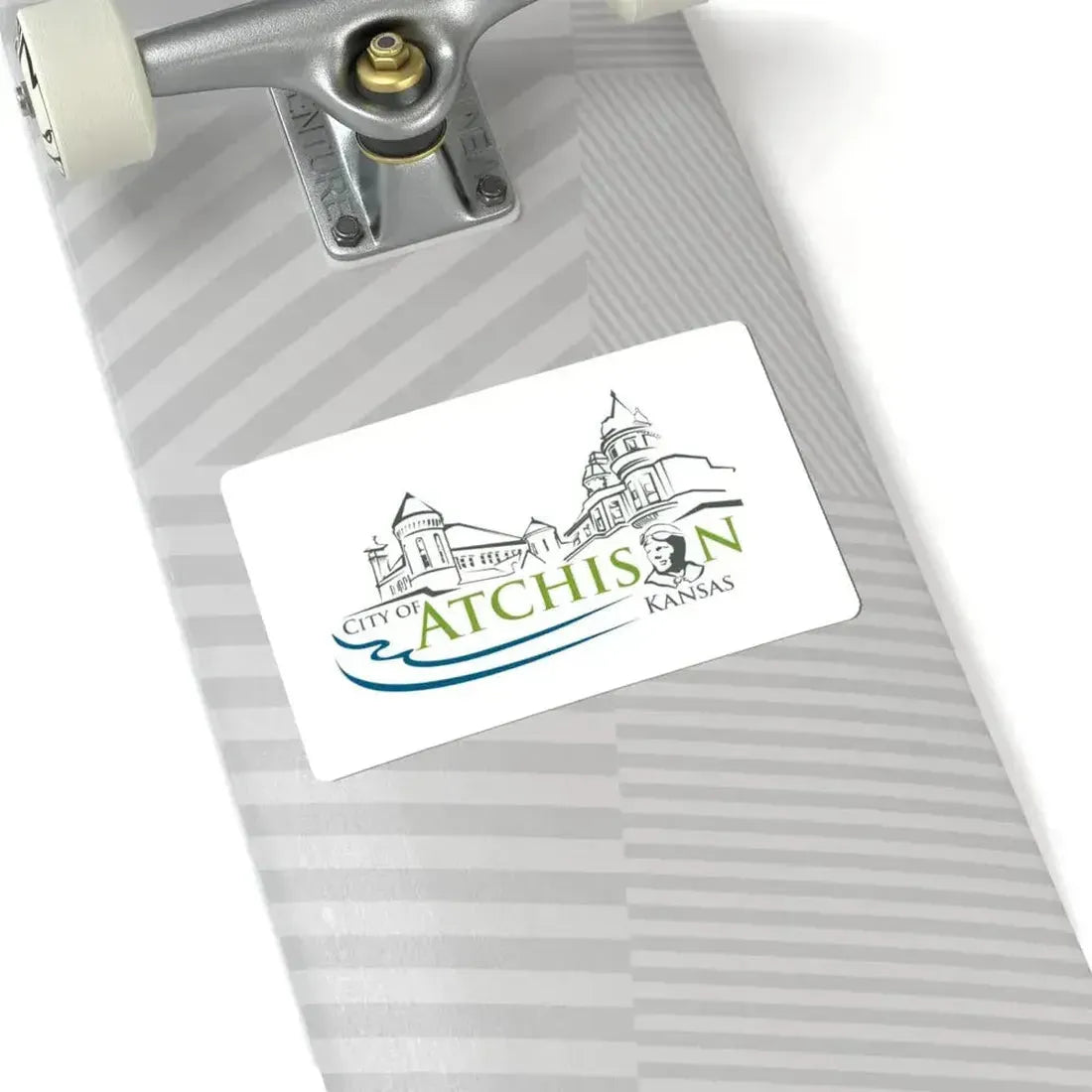 Flag of Atchison Kansas (United States) STICKER Vinyl Kiss-Cut Decal - The Sticker Space