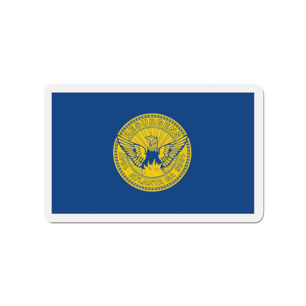 Flag of Atlanta - Die-Cut Magnet-3" x 3"-The Sticker Space