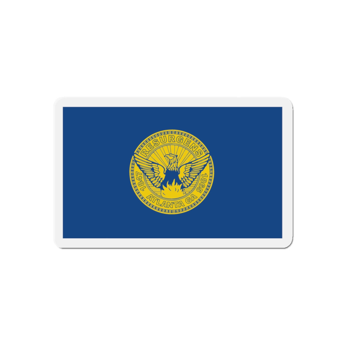 Flag of Atlanta - Die-Cut Magnet-5" x 5"-The Sticker Space