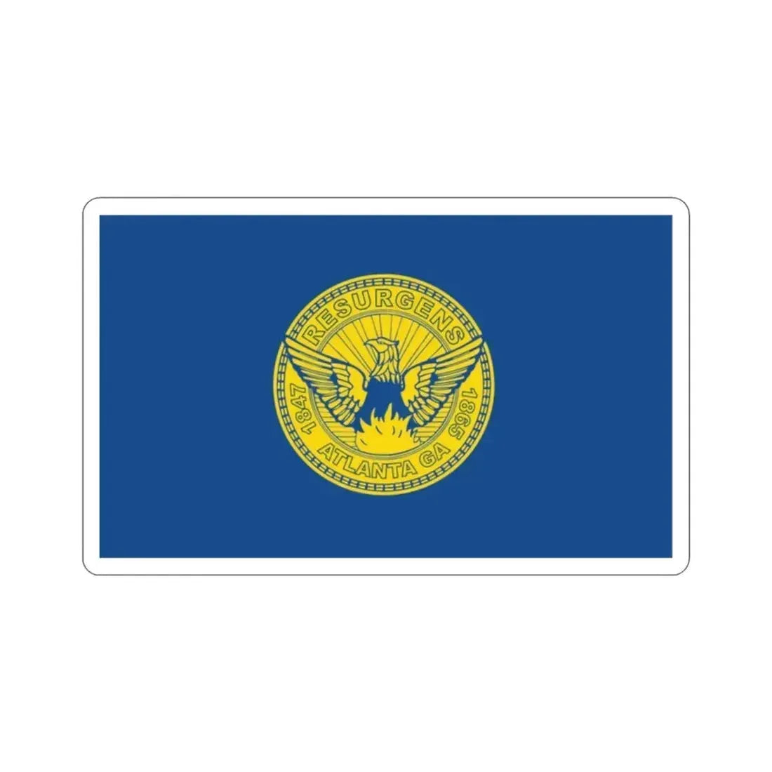 Flag of Atlanta GA USA STICKER Vinyl Die-Cut Decal - The Sticker Space