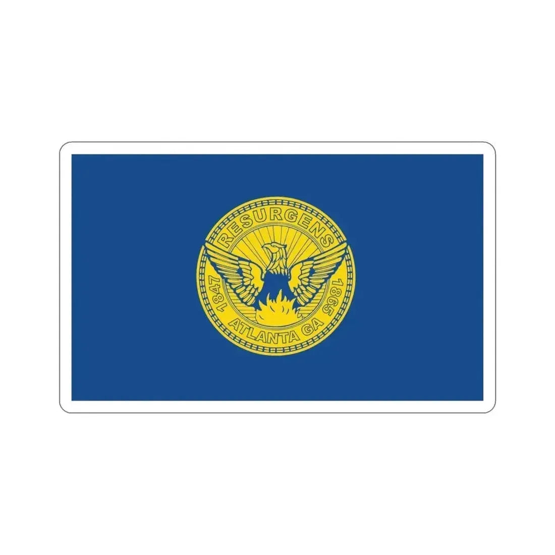 Flag of Atlanta GA USA STICKER Vinyl Die-Cut Decal - The Sticker Space