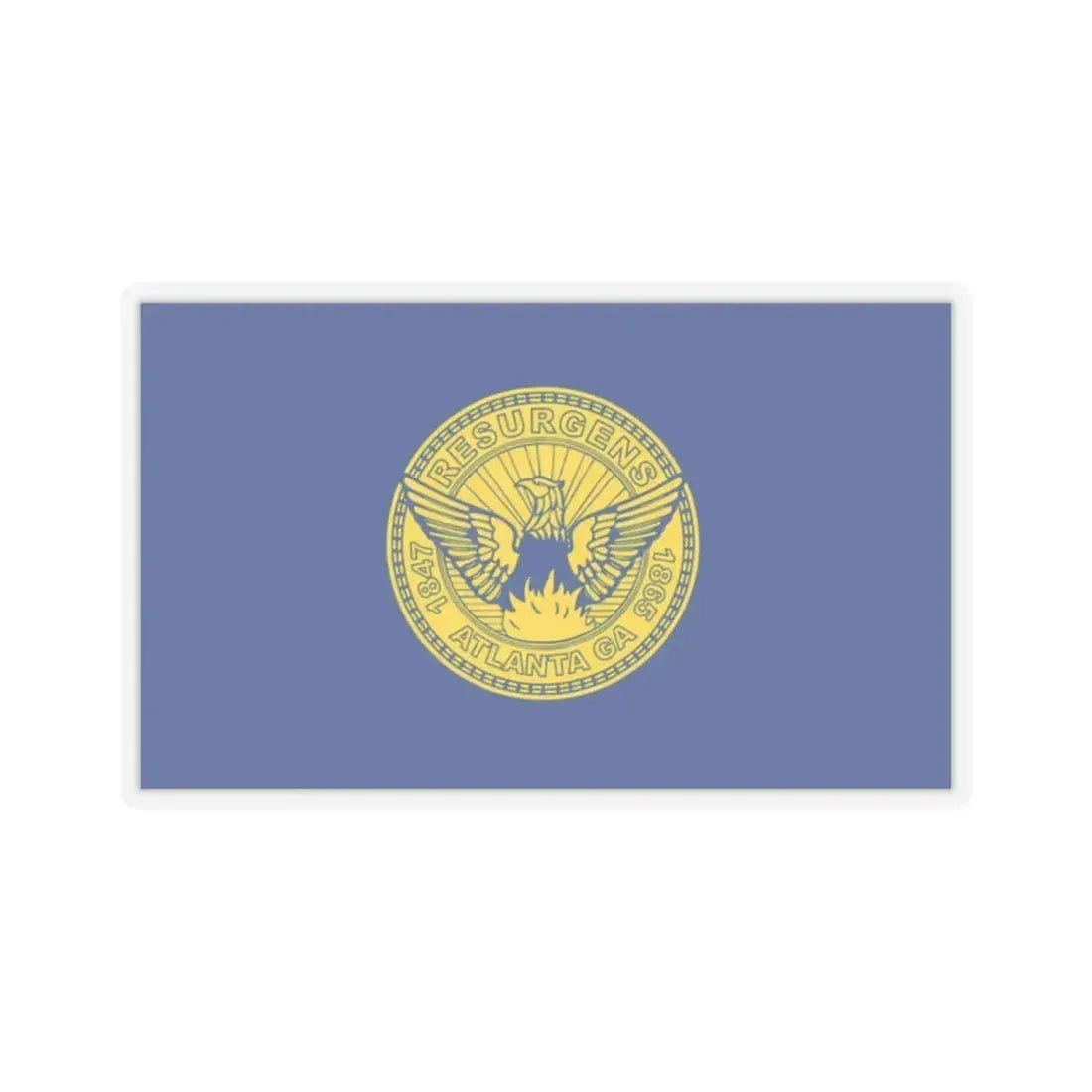 Flag of Atlanta - STICKER Vinyl Kiss-Cut Decal 2 Inch Transparent - The Sticker Space