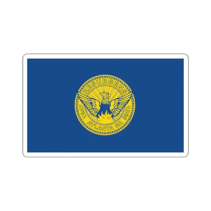 Flag of Atlanta - STICKER Vinyl Kiss-Cut Decal 2 Inch White - The Sticker Space