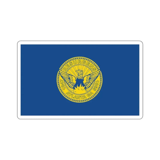Flag of Atlanta - STICKER Vinyl Kiss-Cut Decal 2 Inch White - The Sticker Space