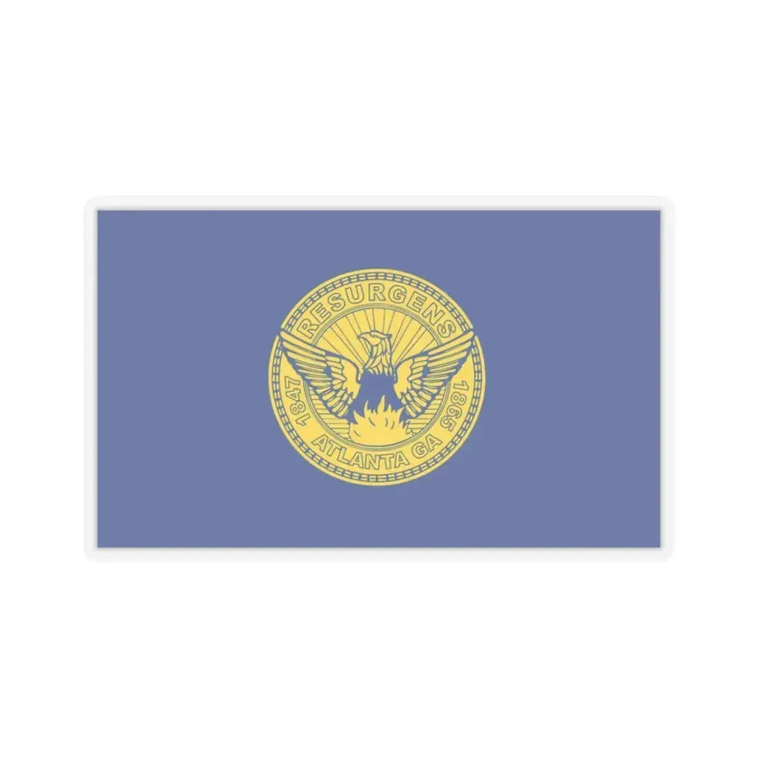 Flag of Atlanta - STICKER Vinyl Kiss-Cut Decal 3 Inch Transparent - The Sticker Space