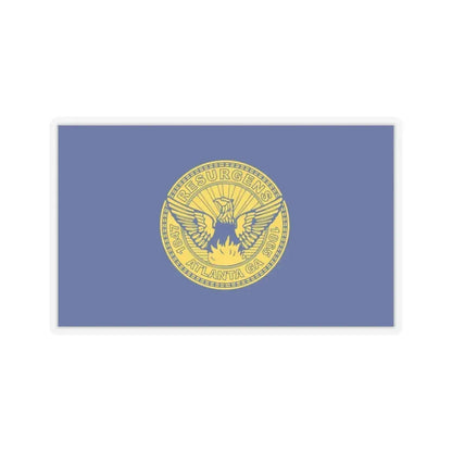 Flag of Atlanta - STICKER Vinyl Kiss-Cut Decal 3 Inch Transparent - The Sticker Space