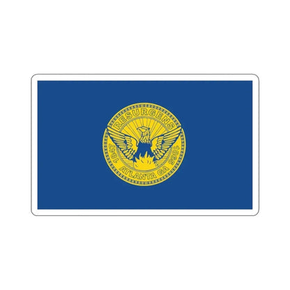 Flag of Atlanta - STICKER Vinyl Kiss-Cut Decal 3 Inch White - The Sticker Space