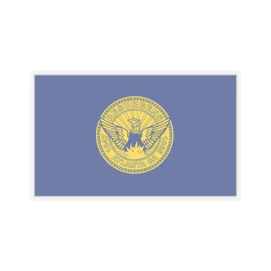 Flag of Atlanta - STICKER Vinyl Kiss-Cut Decal 4 Inch Transparent - The Sticker Space