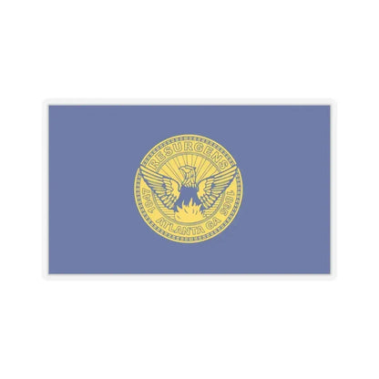Flag of Atlanta - STICKER Vinyl Kiss-Cut Decal 4 Inch Transparent - The Sticker Space