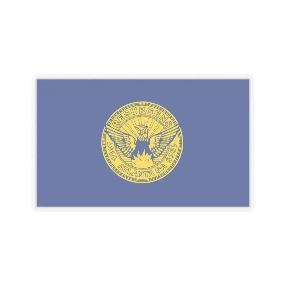 Flag of Atlanta - STICKER Vinyl Kiss-Cut Decal 6 Inch Transparent - The Sticker Space