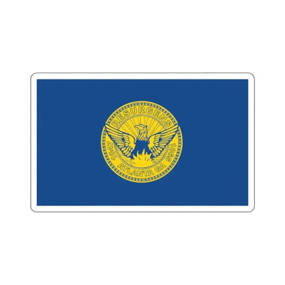 Flag of Atlanta - STICKER Vinyl Kiss-Cut Decal 6 Inch White - The Sticker Space