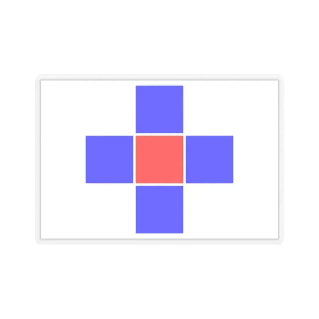 Flag of Attard Malta - STICKER Vinyl Kiss-Cut Decal 2 Inch Transparent - The Sticker Space