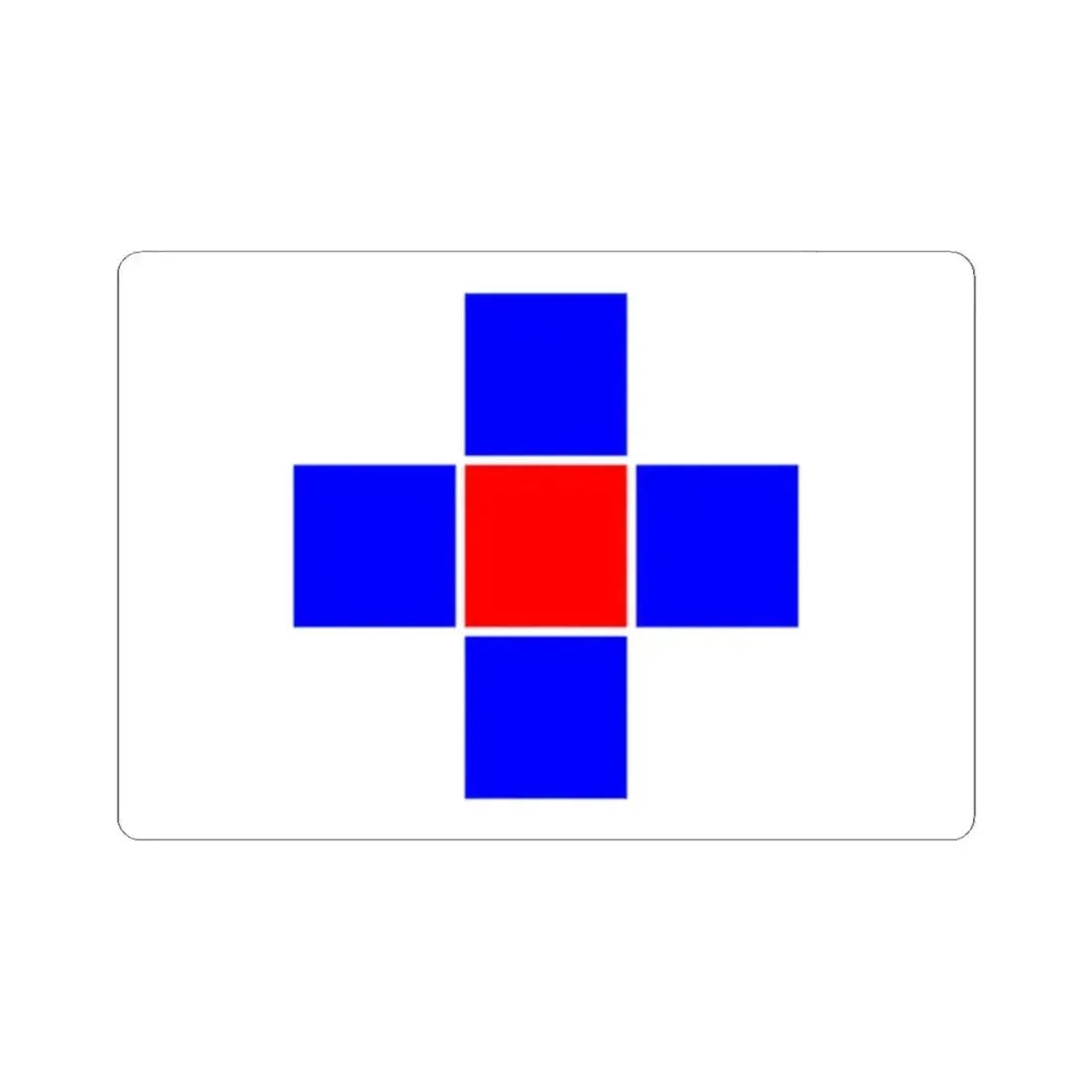 Flag of Attard Malta - STICKER Vinyl Kiss-Cut Decal 2 Inch White - The Sticker Space