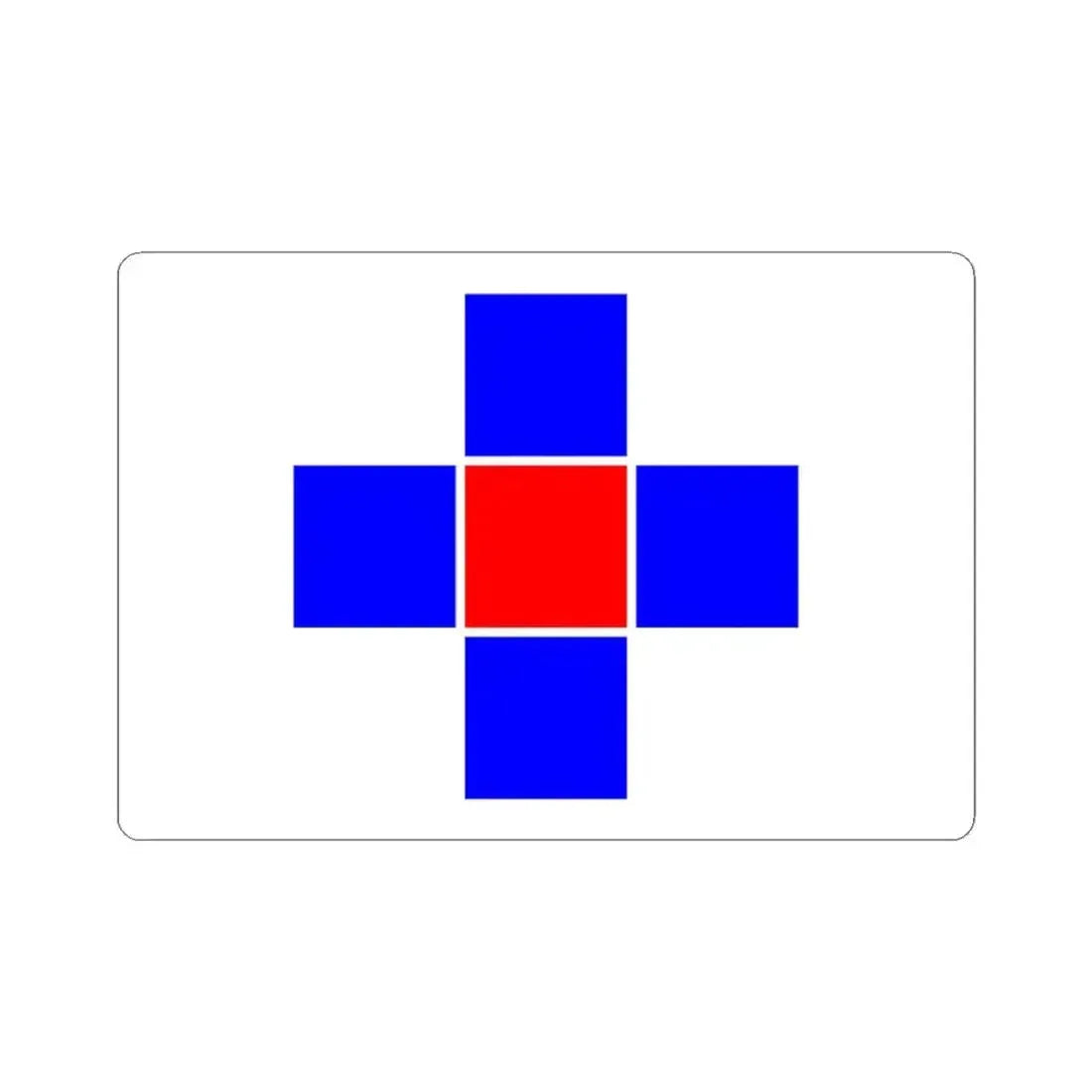 Flag of Attard Malta - STICKER Vinyl Kiss-Cut Decal 3 Inch White - The Sticker Space