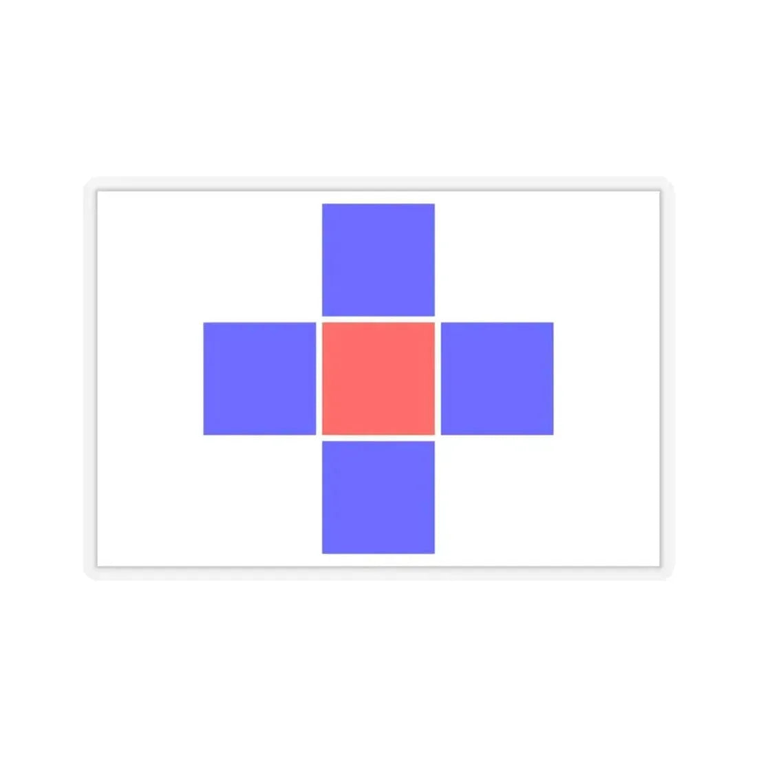 Flag of Attard Malta - STICKER Vinyl Kiss-Cut Decal 4 Inch Transparent - The Sticker Space