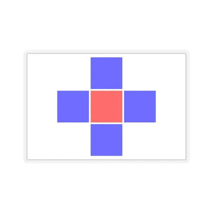 Flag of Attard Malta - STICKER Vinyl Kiss-Cut Decal 4 Inch Transparent - The Sticker Space