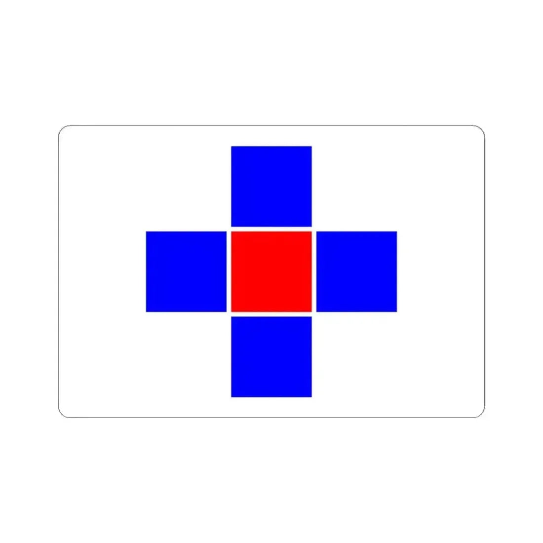 Flag of Attard Malta - STICKER Vinyl Kiss-Cut Decal 4 Inch White - The Sticker Space