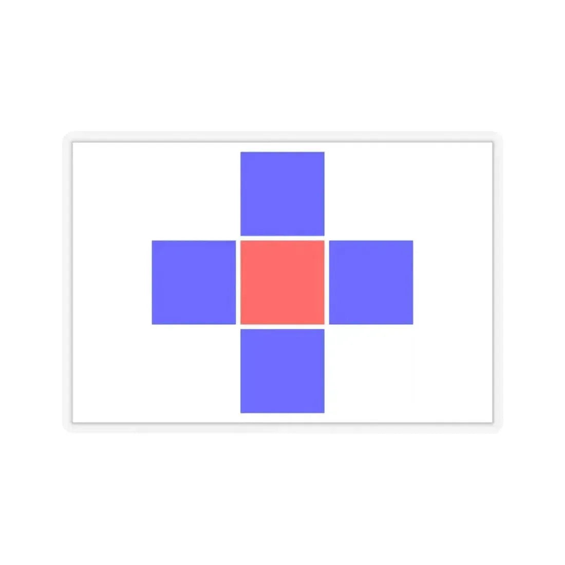 Flag of Attard Malta - STICKER Vinyl Kiss-Cut Decal 6 Inch Transparent - The Sticker Space