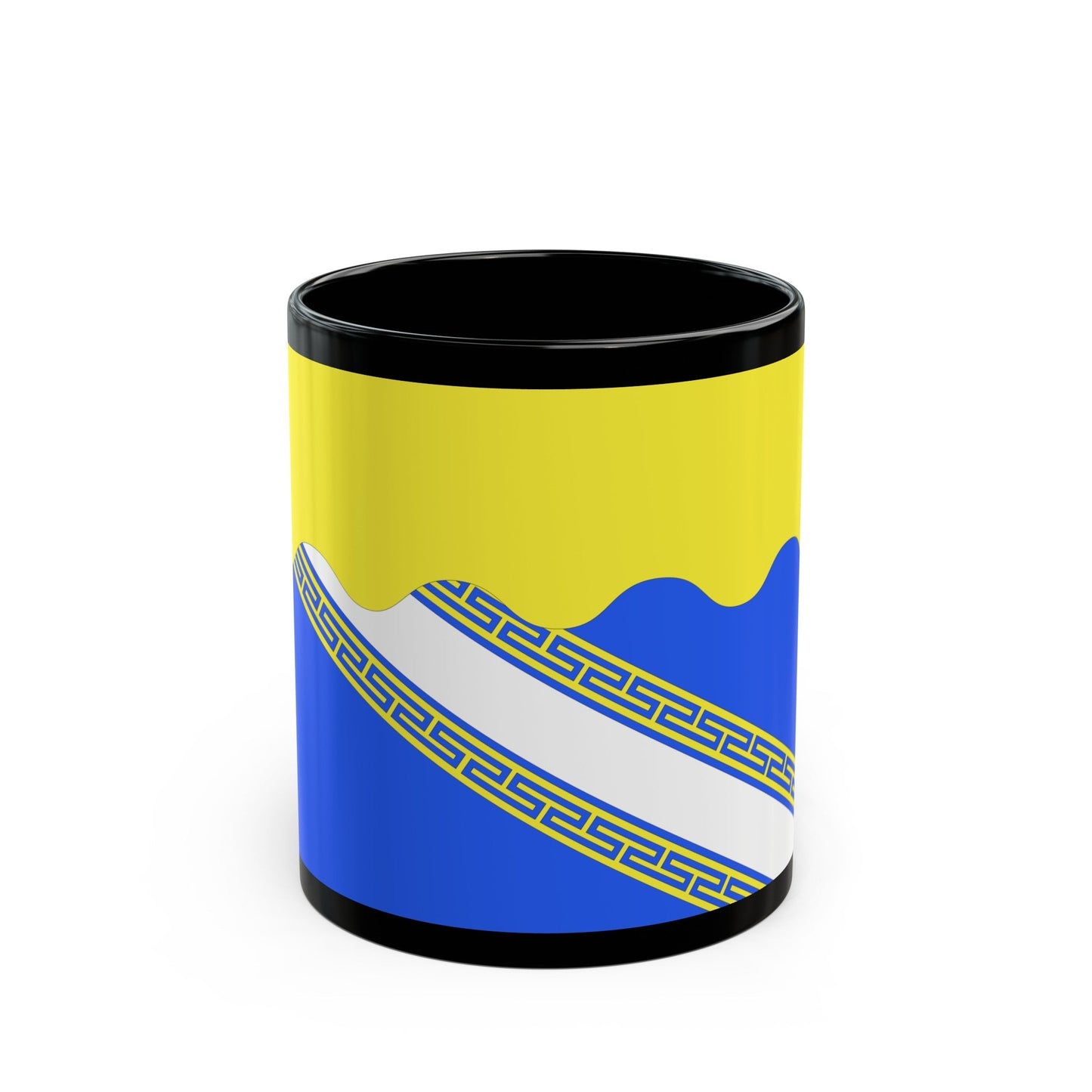 Flag of Aube France 2 - Black Coffee Mug-11oz-The Sticker Space