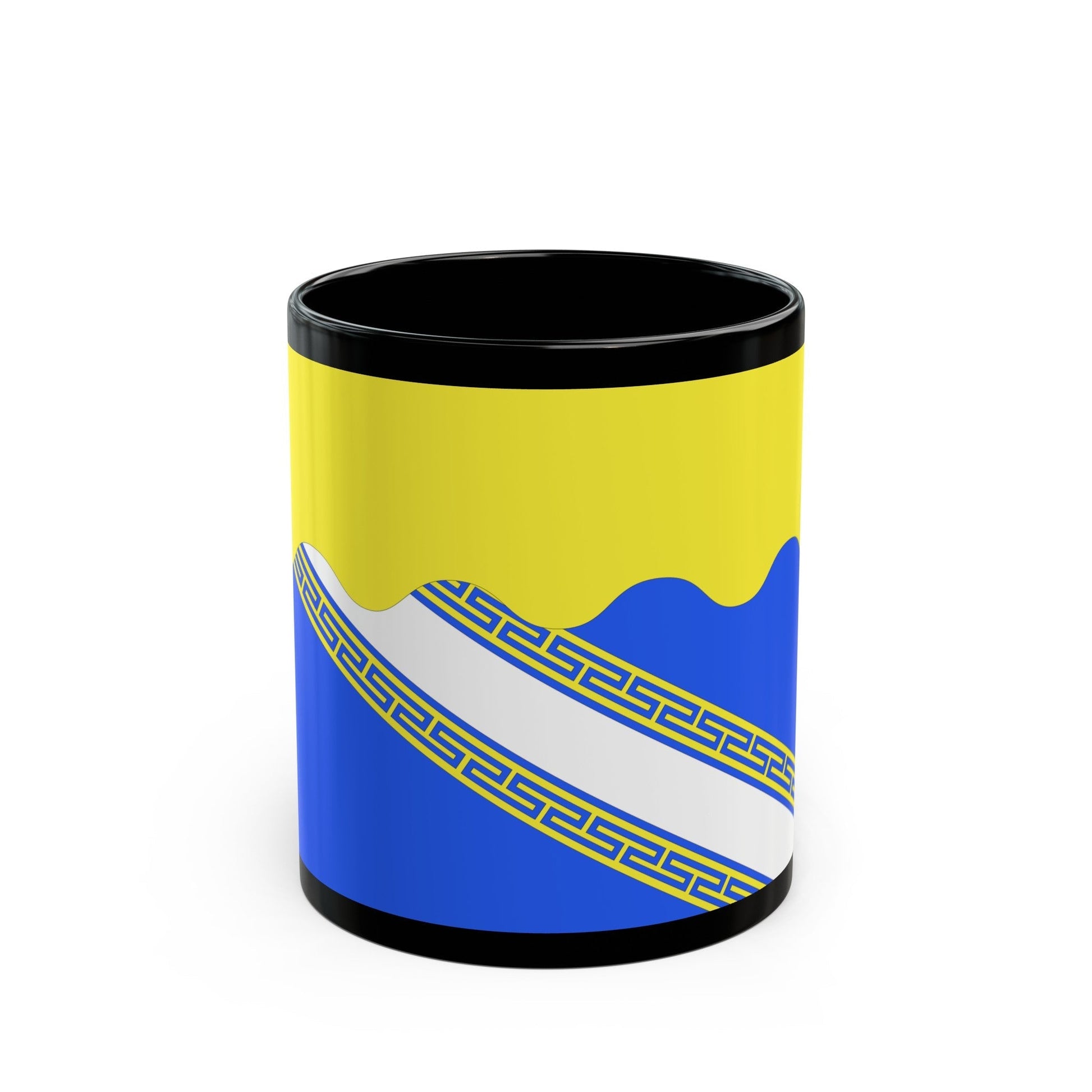 Flag of Aube France 2 - Black Coffee Mug-11oz-The Sticker Space