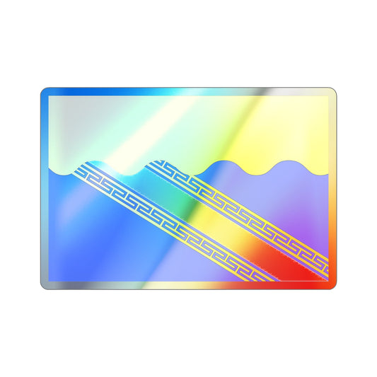 Flag of Aube France 2 Holographic STICKER Die-Cut Vinyl Decal-6 Inch-The Sticker Space