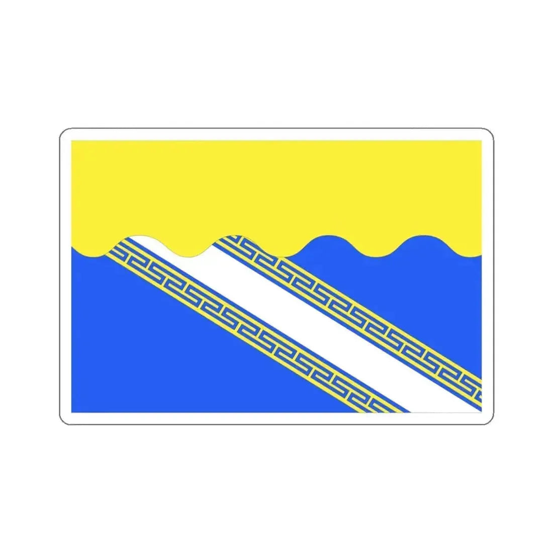 Flag of Aube France 2 - STICKER Vinyl Kiss-Cut Decal 4 Inch White - The Sticker Space