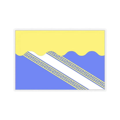 Flag of Aube France 2 - STICKER Vinyl Kiss-Cut Decal 6 Inch Transparent - The Sticker Space