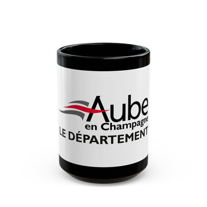 Flag of Aube France - Black Coffee Mug-15oz-The Sticker Space