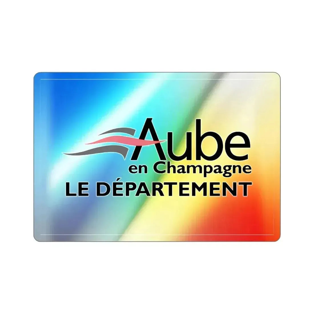 Flag of Aube France Holographic STICKER Die-Cut Vinyl Decal - The Sticker Space