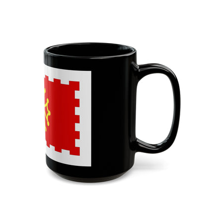 Flag of Aude France 2 - Black Coffee Mug-The Sticker Space