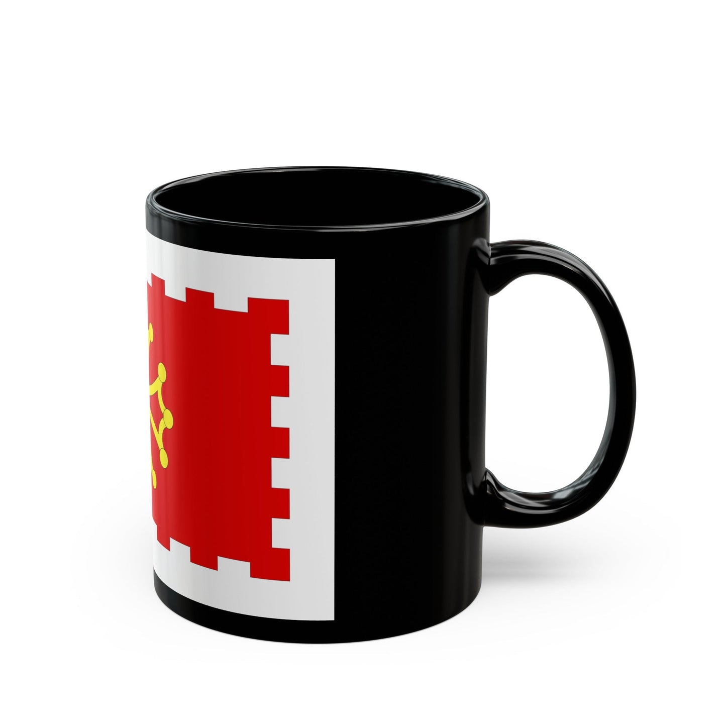 Flag of Aude France 2 - Black Coffee Mug-The Sticker Space