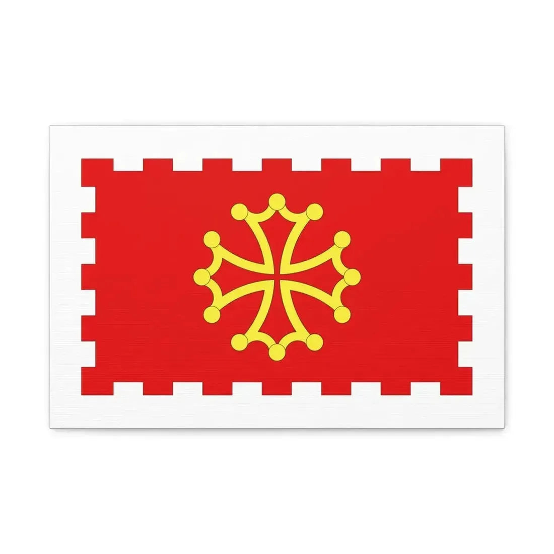 Flag of Aude France 2 - Canvas Wall Art 18″ x 12″ 1.25" - The Sticker Space