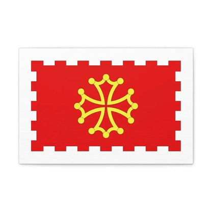 Flag of Aude France 2 - Canvas Wall Art 18″ x 12″ 1.25" - The Sticker Space