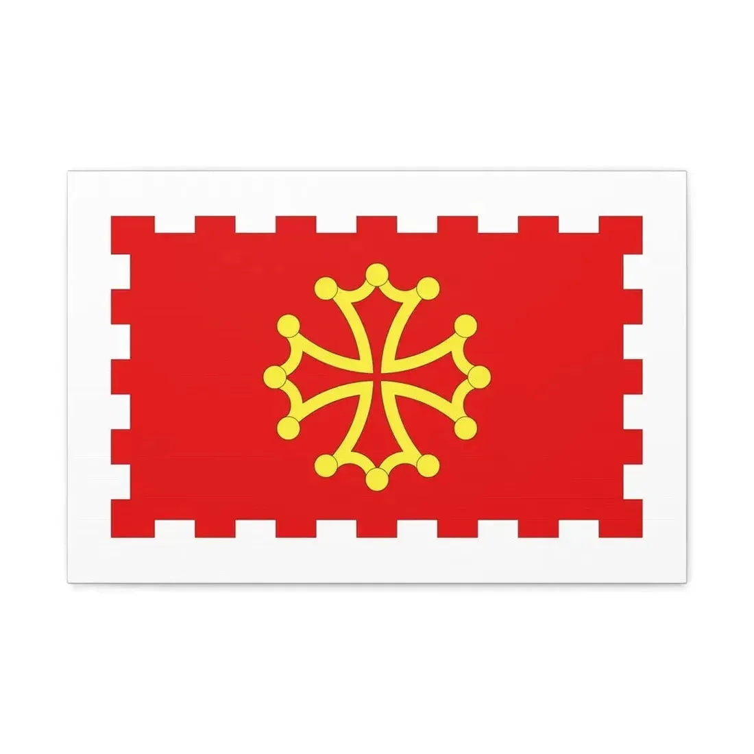Flag of Aude France 2 - Canvas Wall Art 24″ x 16″ 1.25" - The Sticker Space