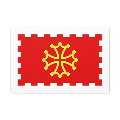 Flag of Aude France 2 - Canvas Wall Art 24″ x 16″ 1.25" - The Sticker Space