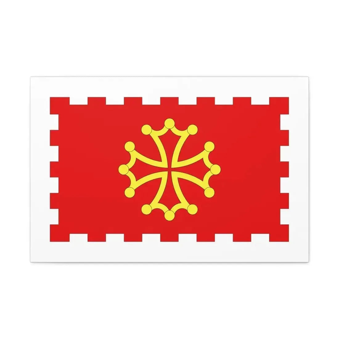 Flag of Aude France 2 - Canvas Wall Art 30" x 20" 1.25" - The Sticker Space