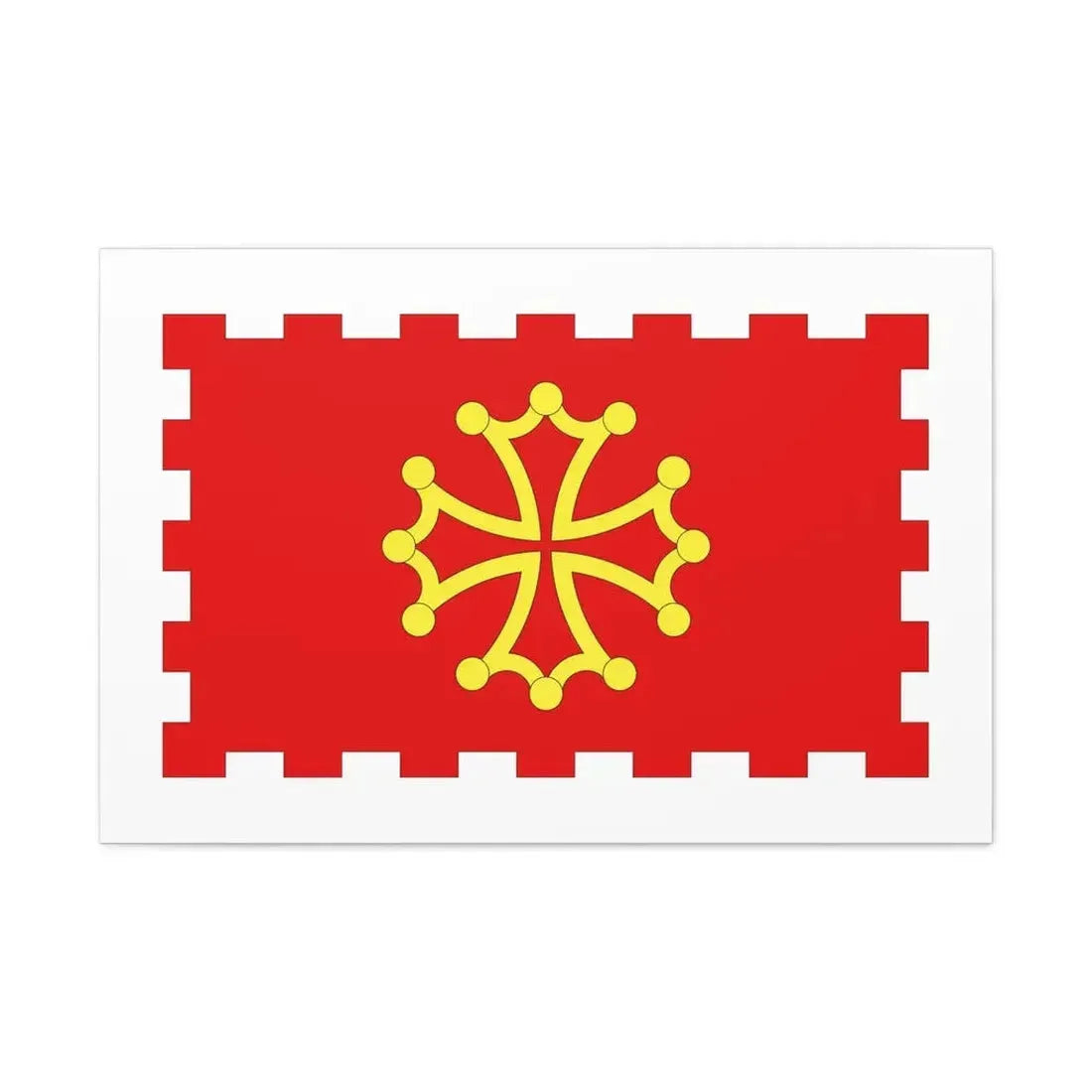 Flag of Aude France 2 - Canvas Wall Art 36" x 24" 1.25" - The Sticker Space