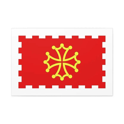 Flag of Aude France 2 - Canvas Wall Art 36" x 24" 1.25" - The Sticker Space