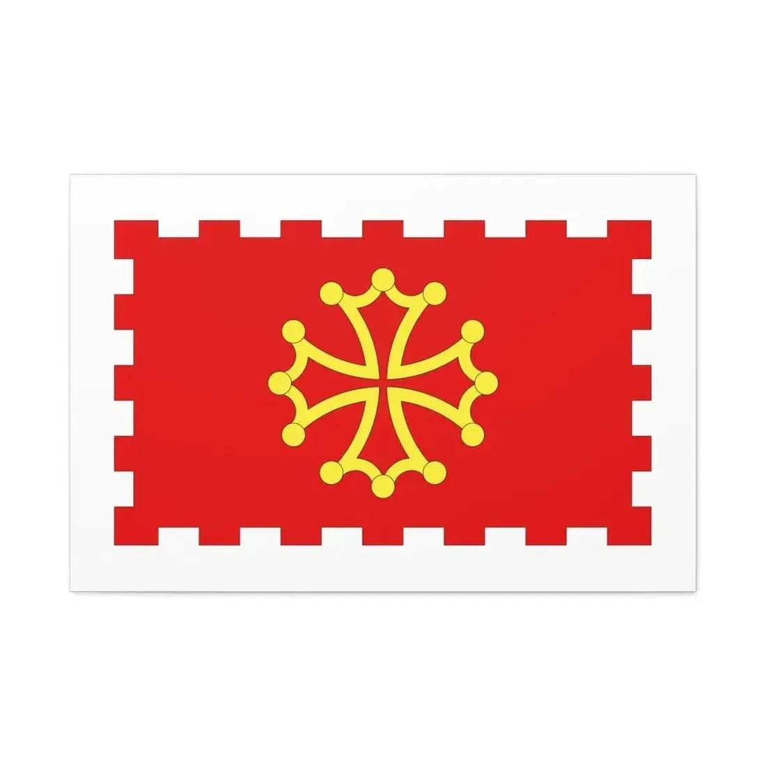 Flag of Aude France 2 - Canvas Wall Art - The Sticker Space