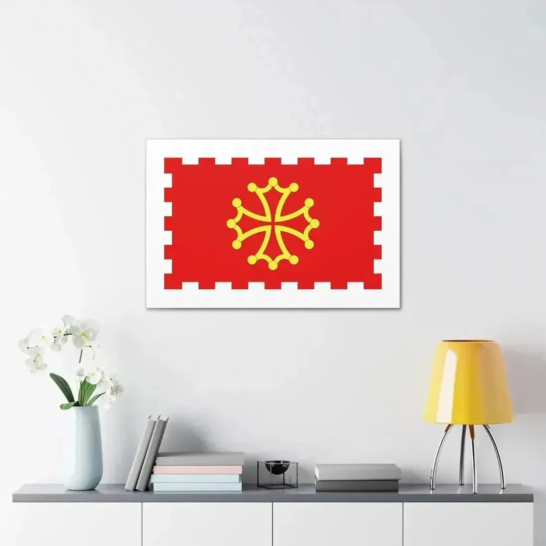 Flag of Aude France 2 - Canvas Wall Art - The Sticker Space