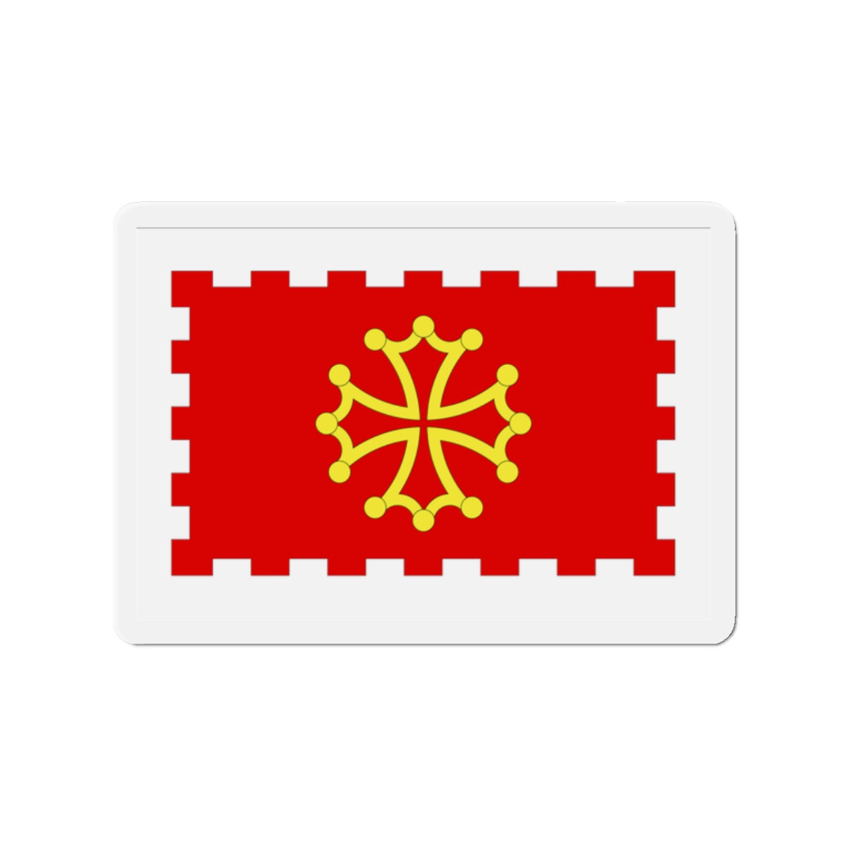 Flag of Aude France 2 - Die-Cut Magnet-2" x 2"-The Sticker Space