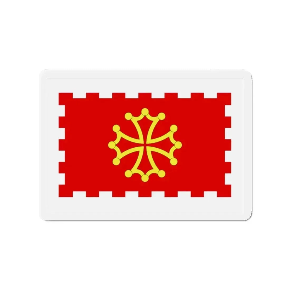 Flag of Aude France 2 - Refrigerator Magnet 2 Inch - The Sticker Space