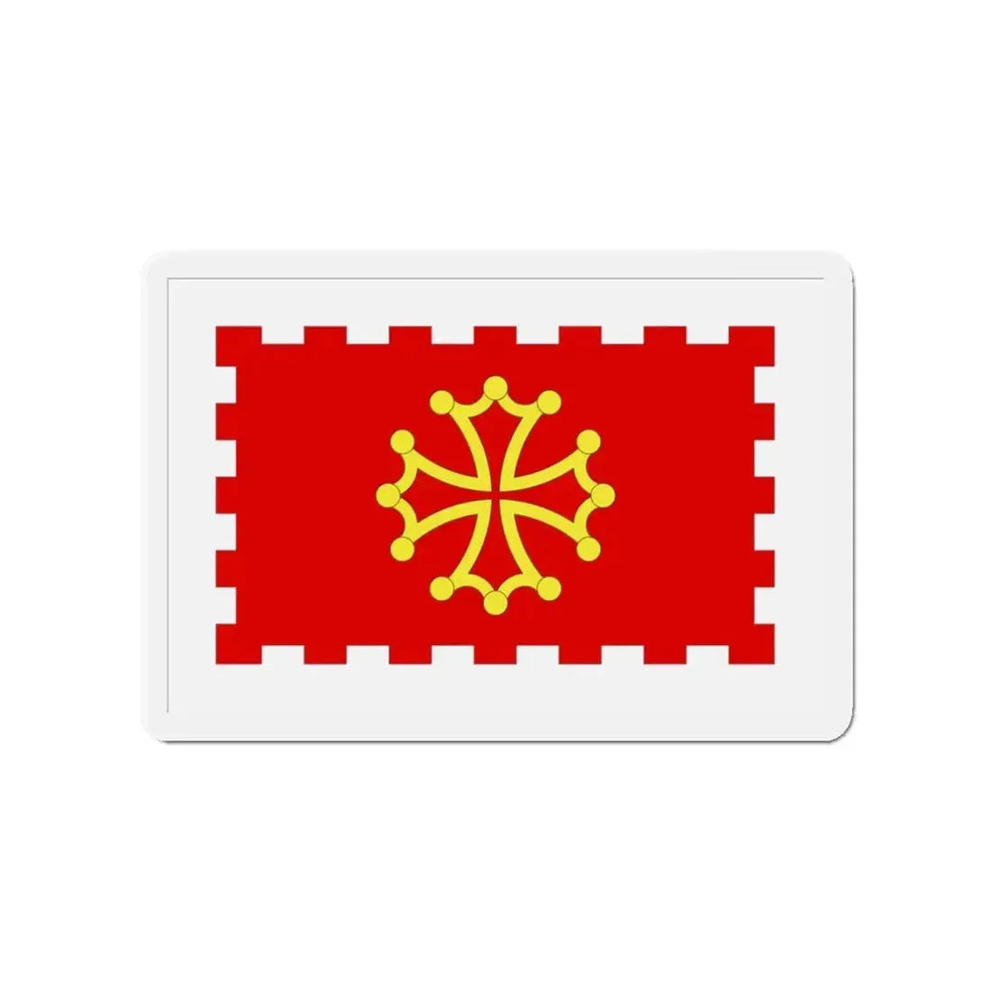 Flag of Aude France 2 - Refrigerator Magnet 3 Inch - The Sticker Space